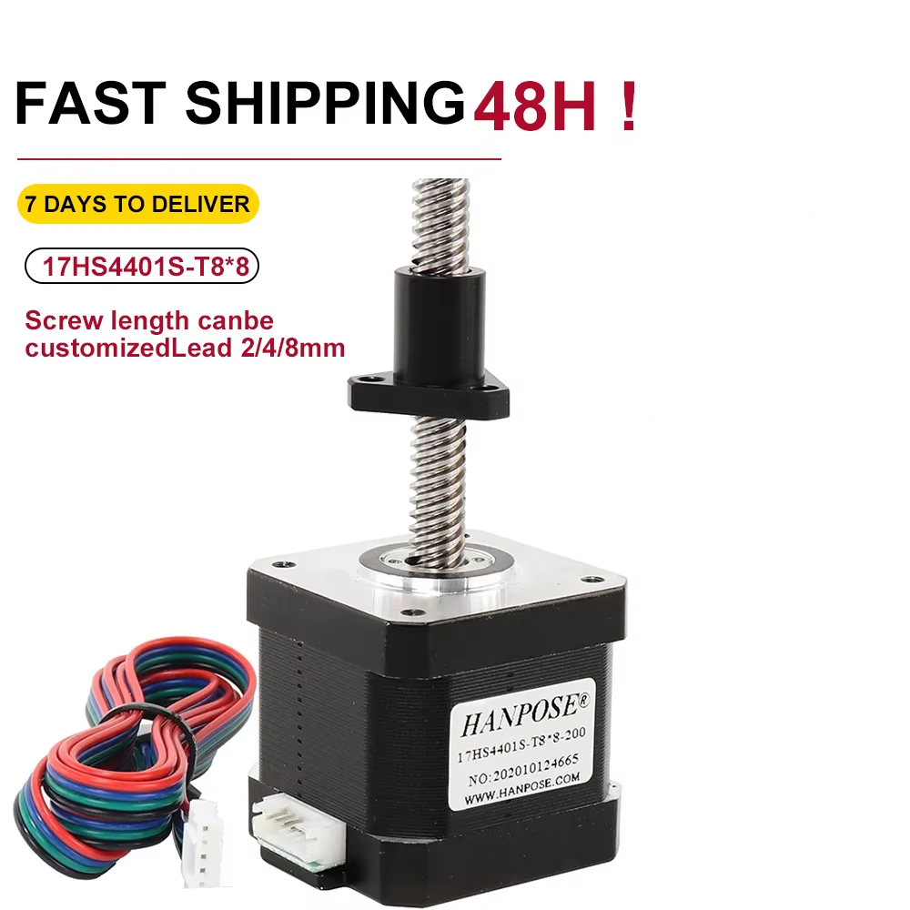 Lead Screw 8Mm - Nema17 Step Motor 17HS4401S-T8 Vidalı Kurşun