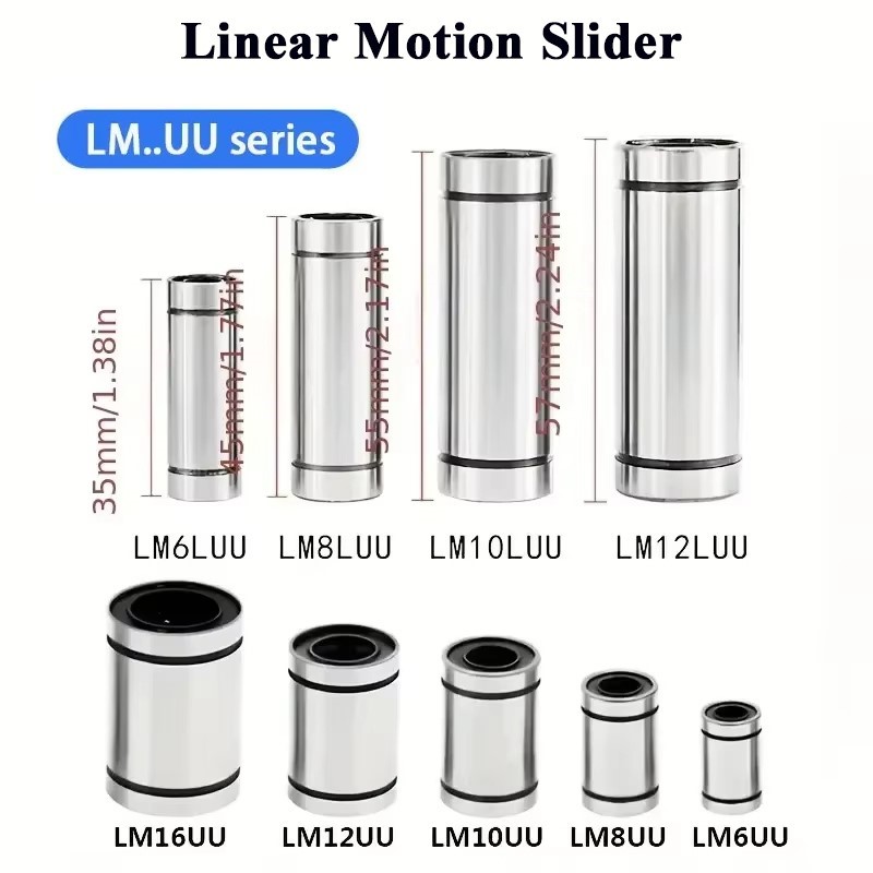 Lm8Uu Bearing - 4/10 adet LM3UU LM4UU LM5UU LM6UU
