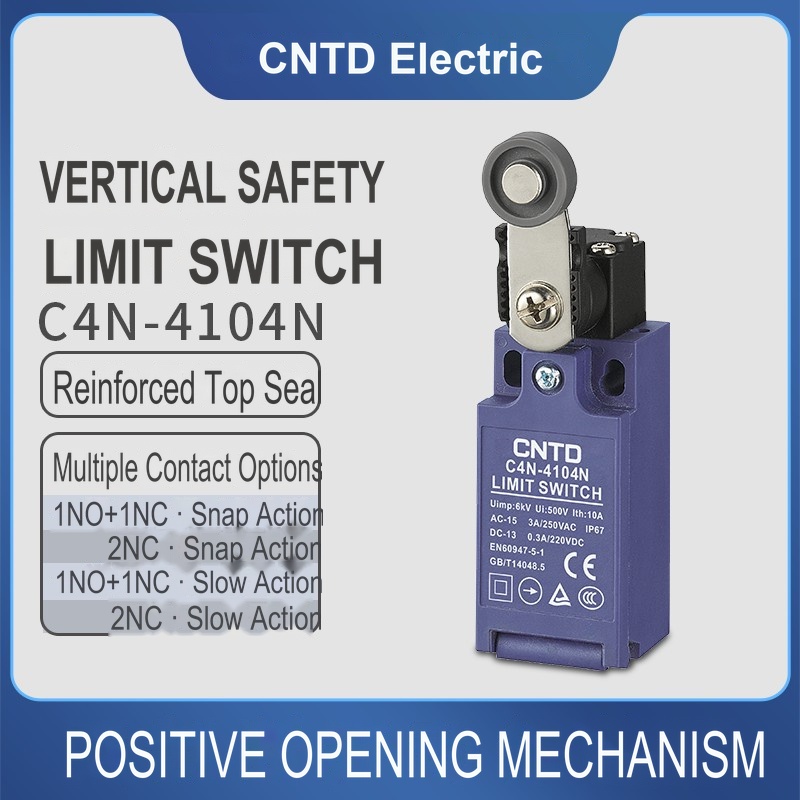 Limit Switch - CNTD C4N-4104N Dikey Emniyet Limit Anahtarı,