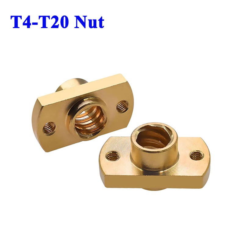 Lead Screw 8Mm - T4-T20 Vidalı Mil H Flanşlı Pirinç