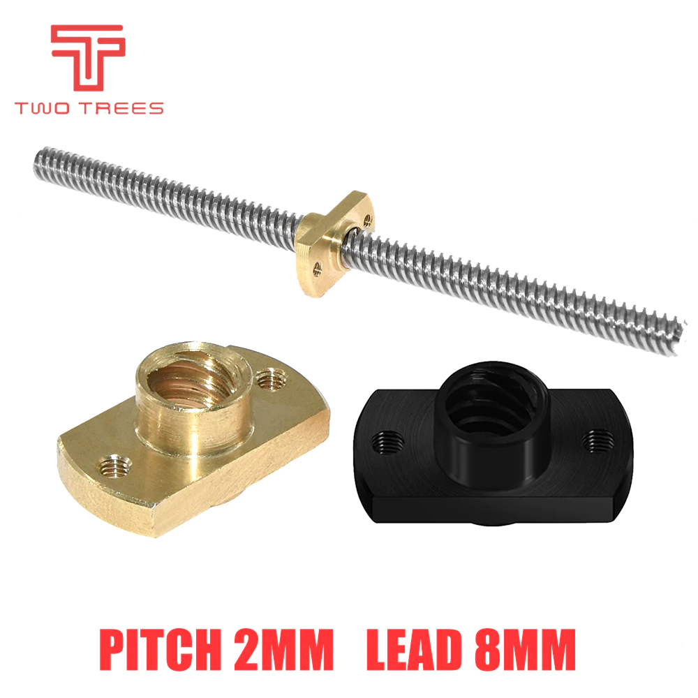 Lead Screw 8Mm - T8 Vidalı Mil Somunu Adım 2mm