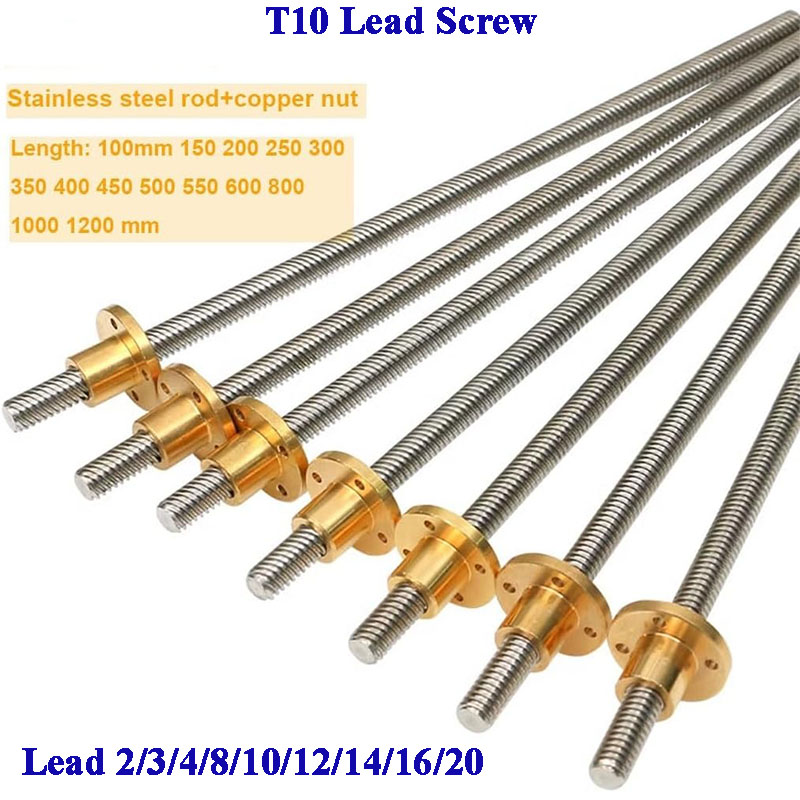Lead Screw 8Mm - T10 Vidalı Mil 304 Paslanmaz Çelik