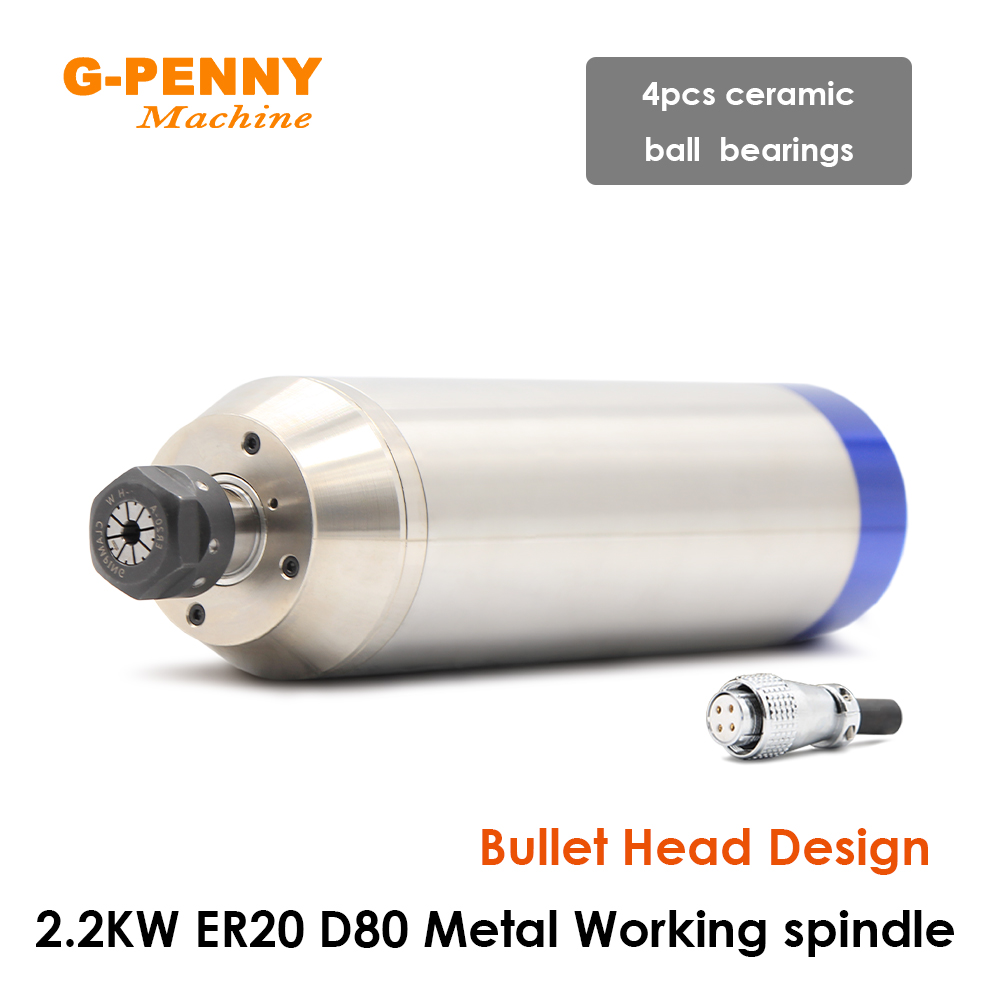 Water Cooled Spindle - G-PENNY 2.2KW ER20 Metal Su soğutmalı