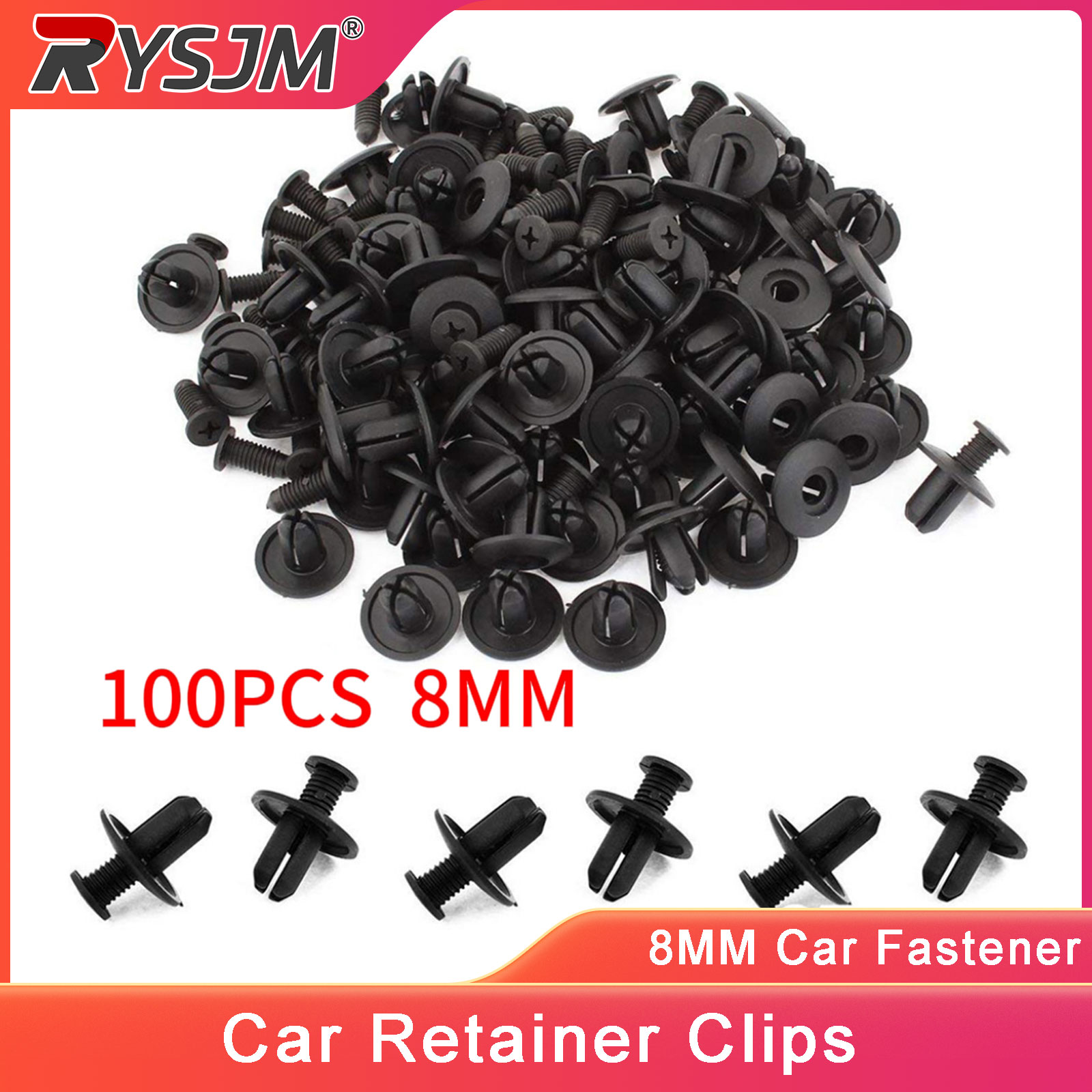 Lead Screw 8Mm - 8MM 100 ADET Araba Plastik Perçinleri