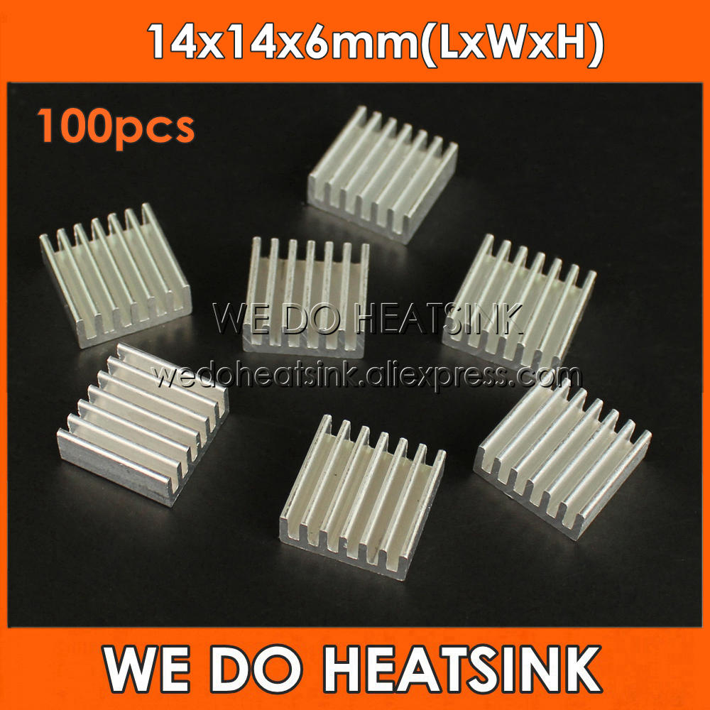 Aluminium Extrusion - Biz soğutucu 100 adet 14x14x6mm ekstrüde