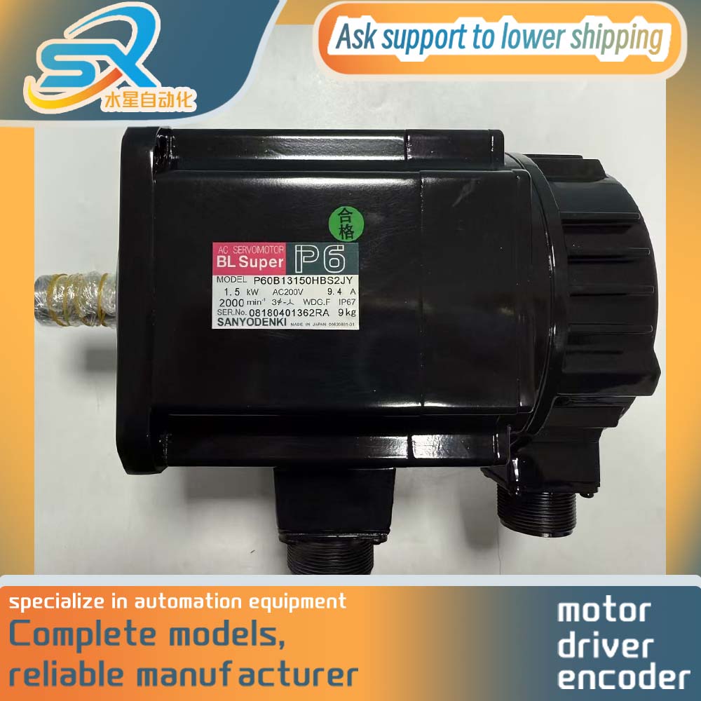 Servo Motor - Sanyo AC Servo Motor P60B13150HBS2JY 1500W
