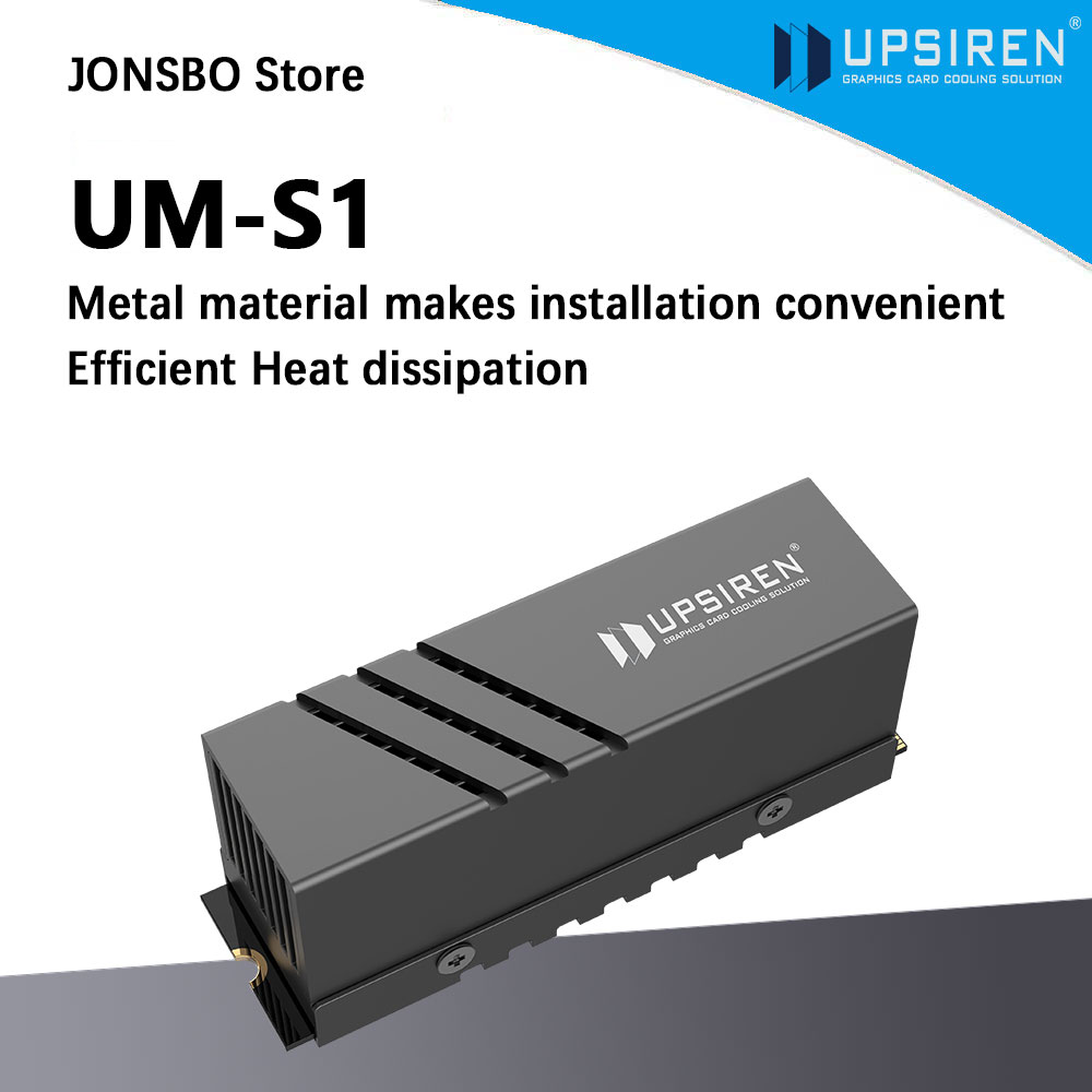 Aluminium Extrusion - UPSIREN UM-S1 2280 Siyah SSD Soğutucu/Alüminyum