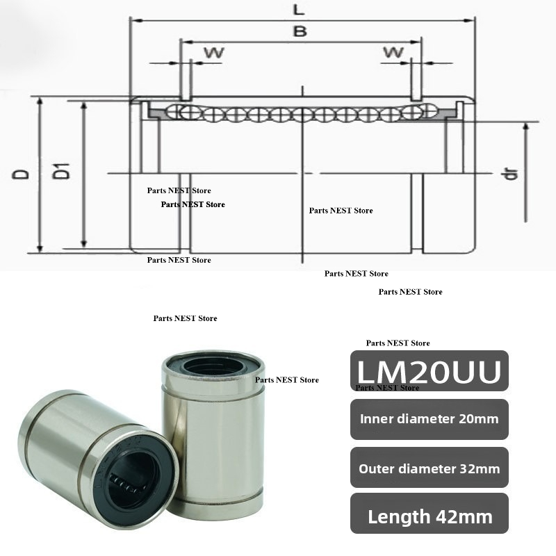 2/5 adet lineer burçlar CNC li - Lm8Uu Bearing incelemesi ve fiyatı