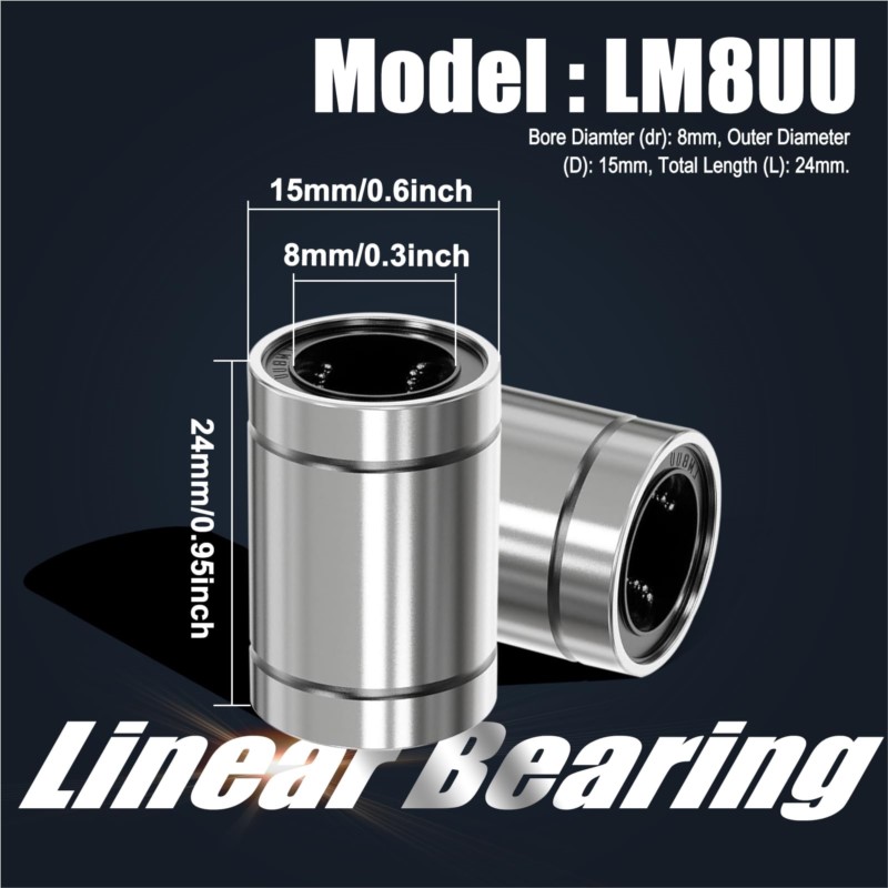 4/10 adet LM8UU LM10UU LM16UU  - Linear Rod 8Mm incelemesi ve fiyatı