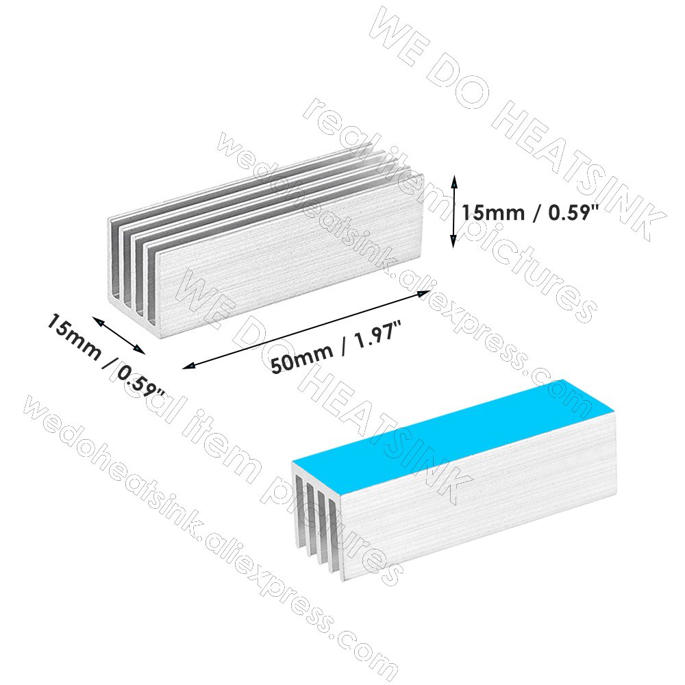 Biz soğutucu 5 adet 50x15x15mm - Aluminium Extrusion incelemesi ve fiyatı