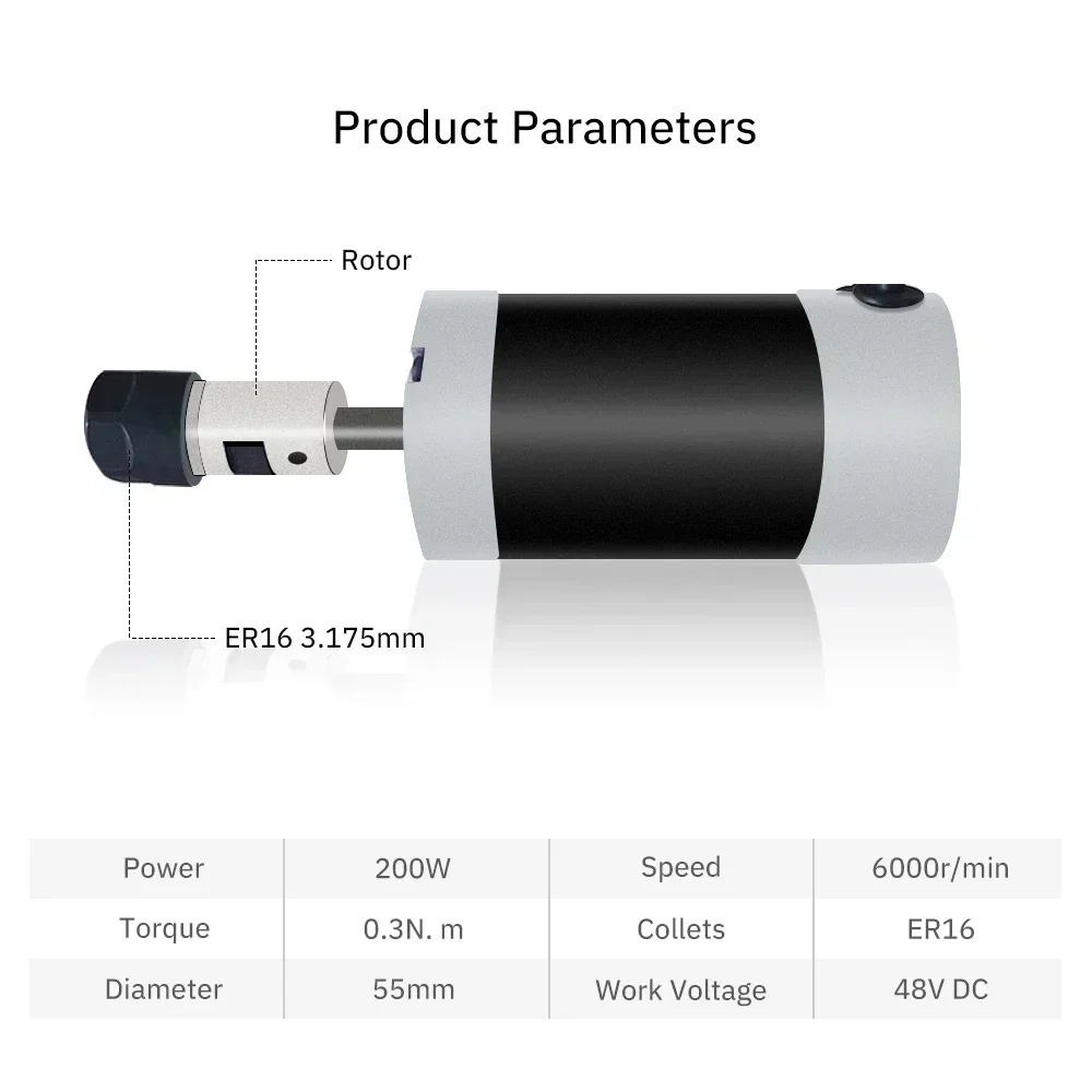 BLDC Fırçasız Mil Motoru 48V 2 - Water Cooled Spindle incelemesi ve fiyatı