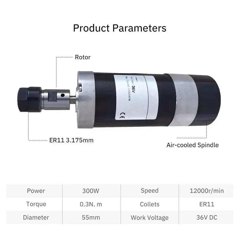 BLDC Fırçasız Mil Motoru 48V 2 - Water Cooled Spindle incelemesi ve fiyatı