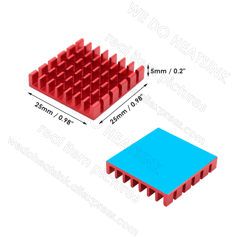 Biz olmadan soğutucu 25x25x5mm - Aluminium Extrusion incelemesi ve fiyatı