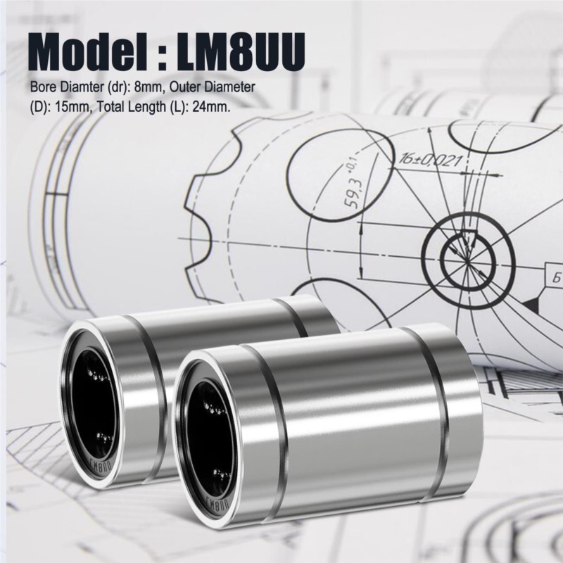 4/10 adet LM8UU LM10UU LM16UU  - Linear Rod 8Mm incelemesi ve fiyatı